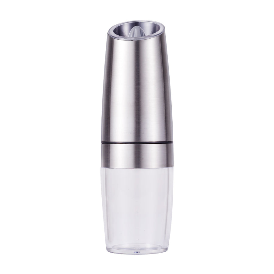 Gravity Electric Salt & Pepper Grinder Set - Adjustable Coarseness, LED Light, Battery Operated(silver)