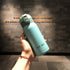 Good Luck" Mini Stainless Steel Thermos Flask - 350ml Leakproof Insulated Bottle with Pop-Up Lid & Strap(blue)"