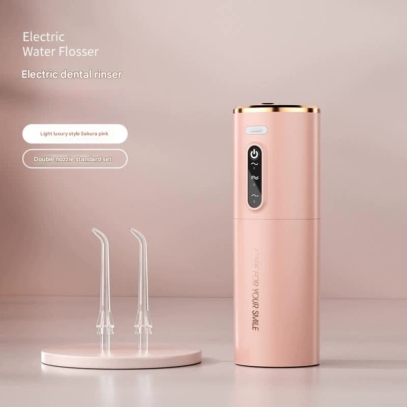Portable Electric Water Flosser - USB-C Rechargeable, Multiple Modes, Gingival Protection(Pink)