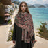 Black Elegant Retro Paisley Print Scarf for Women - Soft Fashion Shawl Wrap 185x70cm