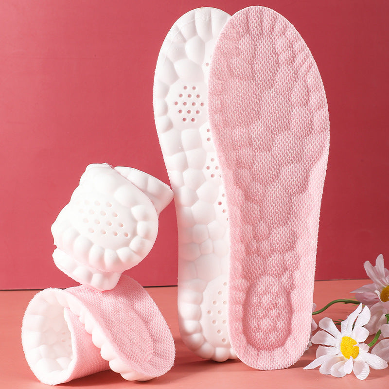 5 pcs Pink 4D Cloud Technology Shoe Inserts - High Rebound, Super Soft, Breathable, Athletic Support (size : 43-44/275mm)