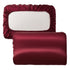 Red Silky Satin Pillowcase Pair - Smooth for Hair & Skin, Elastic Fitted (46x90+16cm)