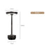 Black Elegant Aluminum Alloy Rechargeable LED Touch Lamp - 3-Color Dimmable Cordless Table Light