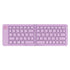 Purple Ultra-Slim Foldable Bluetooth Keyboard - Portable Wireless Rechargeable Travel Keyboard for iOS Android Windows Devices