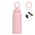 Light Pink 1L Stainless Steel Water Bottle with Magnetic Phone Holder Lid - Portable Hydration & Hands-Free Stand