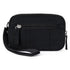Black RFID Blocking Nylon Wristlet Clutch Wallet - Compact Waterproof Pouch with Card Slots & ID Window