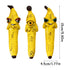 3 Pcs (Style 1+Style 2+Style 3) Yellow Whimsical Magic Banana Monster Figurine - Quirky Resin Art Decor for Home & Party