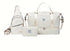 White Chic 3-Piece Quilted Travel Bag Set - Duffel, Crossbody Sling & Toiletry Pouch - Large Capacity & Lightweight