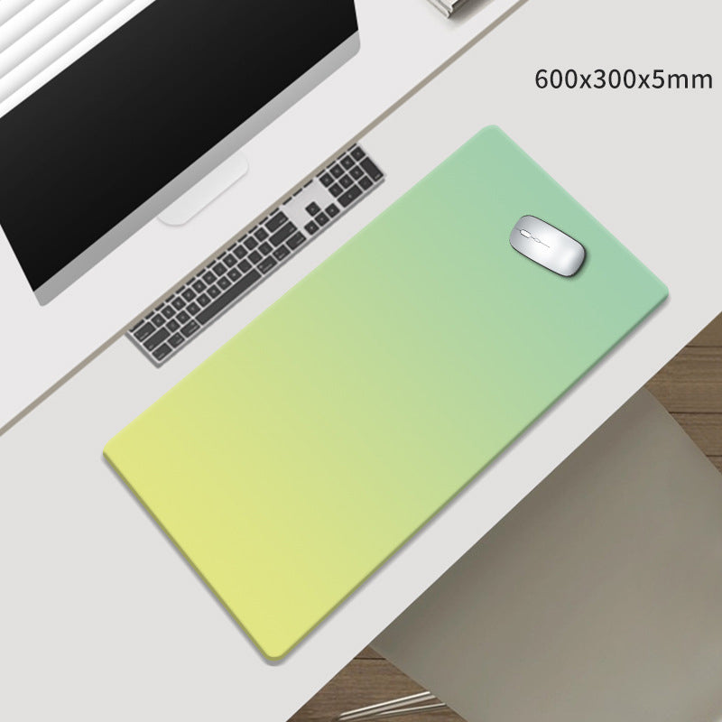 Yellow-Green Gradient Premium Large Silicone Mouse Pad - Non-Slip, 600x300mm for Office and Gaming