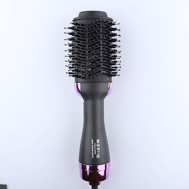 Purple And Grey One-Step Hair Dryer & Volumizer Hot Air Brush - Salon Styler for Drying, Smoothing & Volume