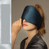Blue Luxury 19 Momme Mulberry Silk Sleep Mask - Total Blackout Comfort, Wide Design & Adjustable Strap