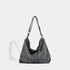 Grey Retro Washed Denim Hobo Bag - Large Capacity Shoulder & Crossbody Tote for Casual Everyday & Commute