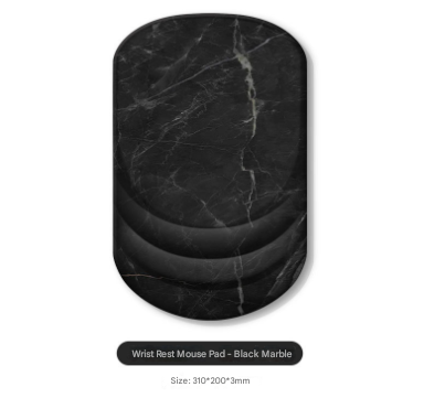 Black Ergonomic Mouse Pad with 3D Silicone Gel Wrist Rest - Stylish Comfort & Support for Office & Home