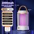 USB Rechargeable White Portable 3-in-1 Electric Mosquito Zapper Lamp - UV Bug Killer, Warm Night Light & Bright Lantern
