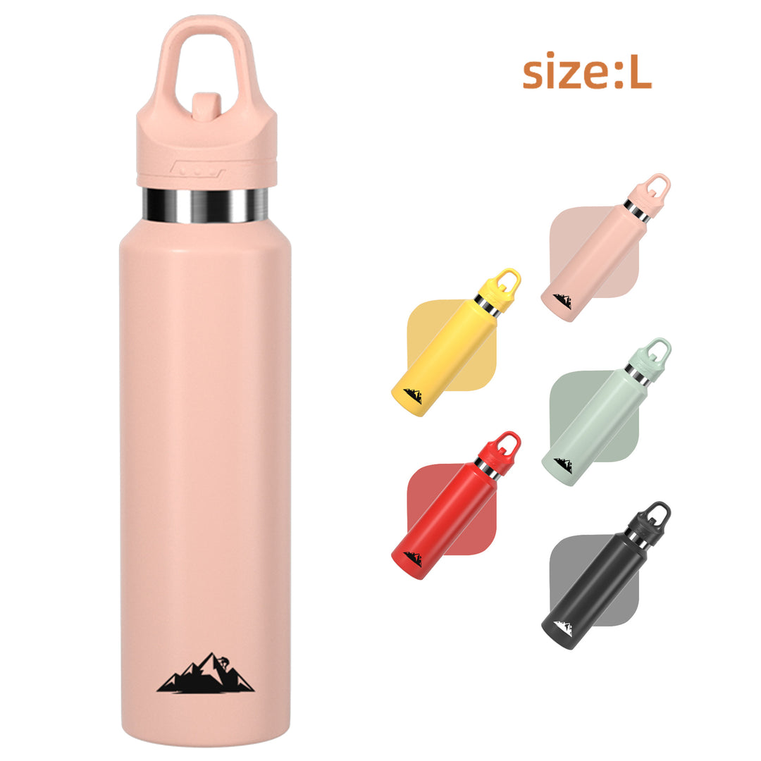 Pink 680ml Insulated Stainless Steel Water Bottle - Leakproof One-Click Lid Thermal Flask for Hot & Cold Drinks