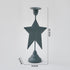 Grey Elegant Star Metal Candlestick Holder - Decorative Taper Candle Stand for Home, Tabletop & Special Occasions