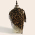 2-Piece Brown Leopard Elegant Faux Cashmere Shawl - Warm and Versatile 200 cm Long European-Style Scarf