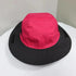 Rose Red Autumn-Winter Waterproof Sun Hat with Fleece Lining and Wide Brim