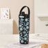 Twilight Black-Bow Tie Blue Flower 30oz Ceramic-Lined Insulated Tumbler with Handle, 735ml Stainless Steel Travel Mug