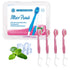 4-in-1 Disposable Travel Toothbrush with Flavor Burst Bead(Peach flavor)