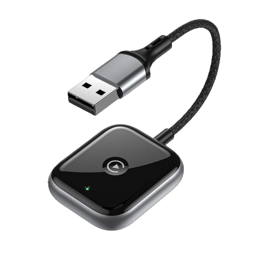 2-in-1 Wireless CarPlay & Android Auto Adapter - Plug & Play Dongle for Cars(Applicable to iPhone-Black)