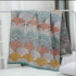 Premium Cartoon Animal Print Gauze Bath Towel - 70x140cm, Soft, Absorbent(Japanese Fan Leaf Green 70*140)