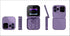 i16 Pro Mini Flip Phone - Dual SIM, AI Lens Digital Camera, Compact & Stylish Design(Purple)