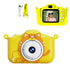 Digital Camera with Cute Cat Silicone Case - Dual Lens, 96MP, HD Screen & Music Playback(yellow)