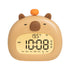 Cute Animal Digital Alarm Clock with Night Light, Temperature & Countdown Timer(Brown Capybara)