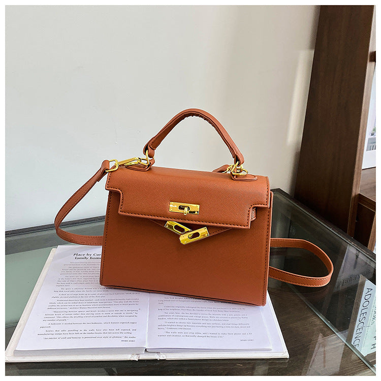 Elegant PU Leather Top Handle Satchel Bag - Versatile Crossbody & Shoulder Bag(brown)
