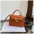 Elegant PU Leather Top Handle Satchel Bag - Versatile Crossbody & Shoulder Bag(brown)