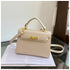 Elegant PU Leather Top Handle Satchel Bag - Versatile Crossbody & Shoulder Bag(khaki)
