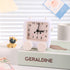 Adorable Cartoon Animal Alarm Clock - Silent Quartz Movement, Loud Alarm, Battery Operated(white)