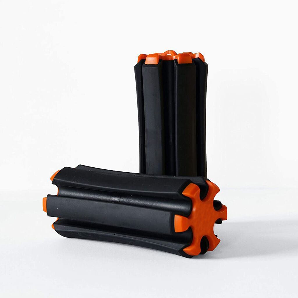 Portable Golf Club Carrier "SILO" - Holds 3 Clubs, Lightweight & Easy to (Black Orange)