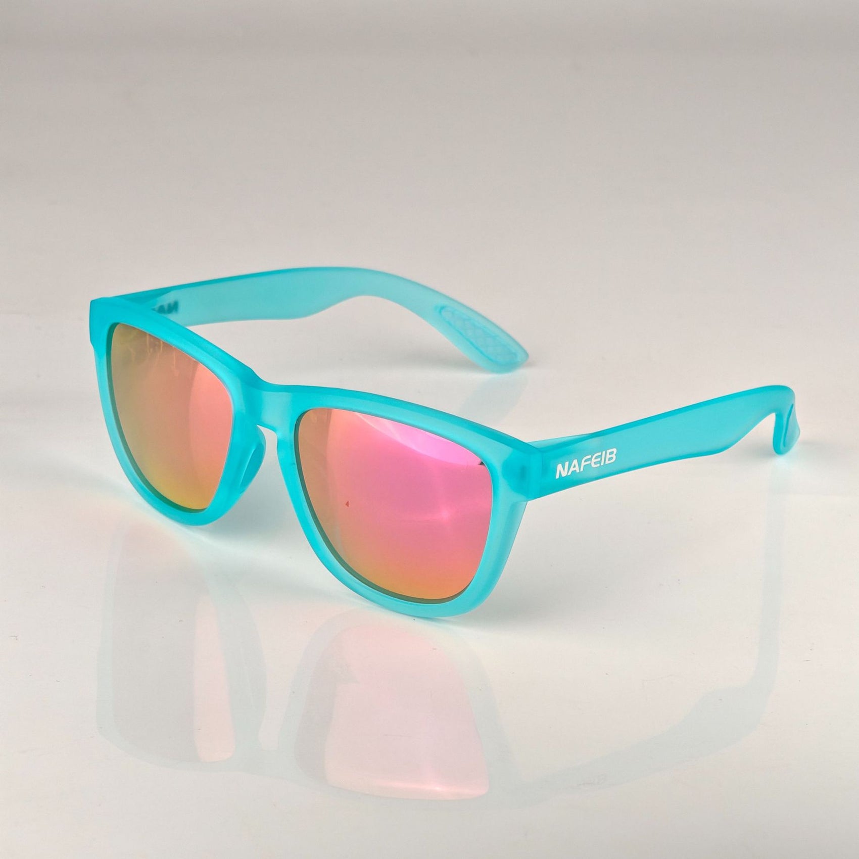 NAFEIB Polarized Sports Sunglasses - Lightweight TR90 Frame, UV400 Protection for Riding & Outdoor Activities(Sky blue)