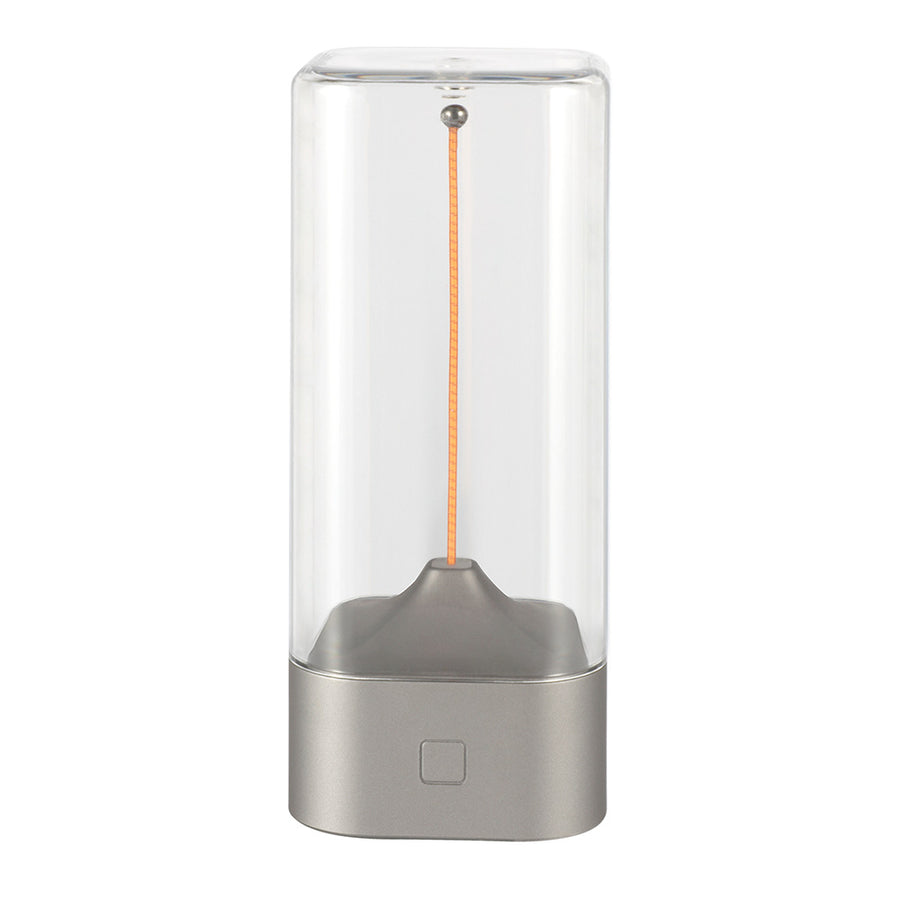 Magnetic Levitating Night Light with Flexible LED - USB-C Rechargeable, Stepless Dimming & Outdoor Hook(silver)