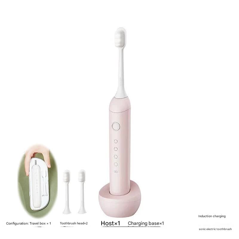 Sonic Electric Toothbrush with 31000 VPM, 4 Modes, 10000+ Soft Bristles, Travel Case & Charging Base(Pink)