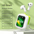 Smart Touch Wireless Headset with MP3 Player & Display - Caller ID, App Control, ENC Noise Reduction(White green)