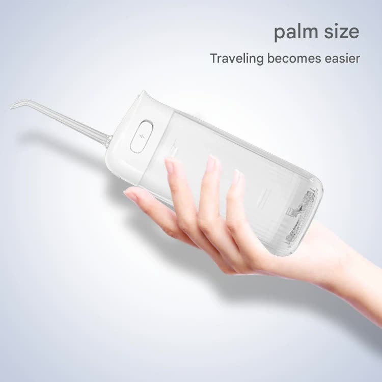 Portable Water Flosser - 70-Day Battery, 4 Modes, 5 Nozzles, IPX7 Waterproof, 200ml Telescopic Tank(white)