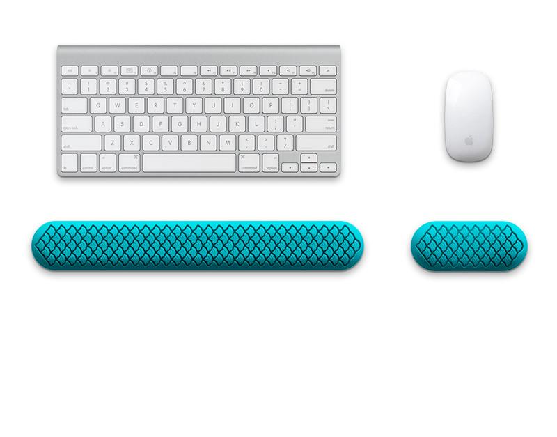 Ergonomic Keyboard & Mouse Wrist Rest Set - Soft Silicone, Non-Slip Base, Comfortable Support(blue)