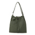 Green Chic Lightweight Nylon Drawstring Tote Bag - Multi-Pocket Casual Shoulder & Crossbody