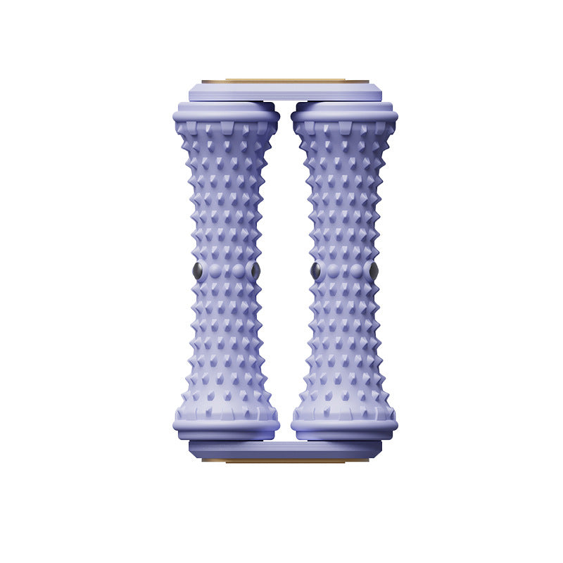 Purple Ergonomic Dual Foot Massage Roller - Deep Tissue Relief for Plantar Fasciitis, Arch Pain & Tired Feet