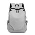 Grey Modern Anti-Theft Laptop Backpack with USB Charging Port - Water-Repellent Travel & Business Bag for 15.6 Inch Laptops