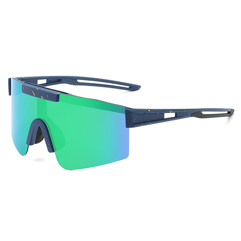 Green Lenses With Black Temples Ultra-Light Polarized Sports Sunglasses - Wraparound Shield Design for Cycling & Outdoor Performance