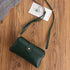 Dark Green Chic Vintage Inspired PU Leather Crossbody Bag - Small Frame Doctor Style Purse with Adjustable Strap