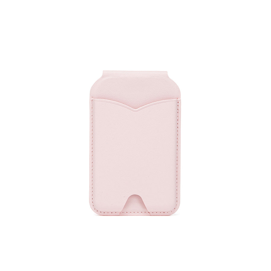 Pink Chic MagSafe Wallet with Mirror & Stand - PU Leather Card Holder for iPhone 12-16 Series