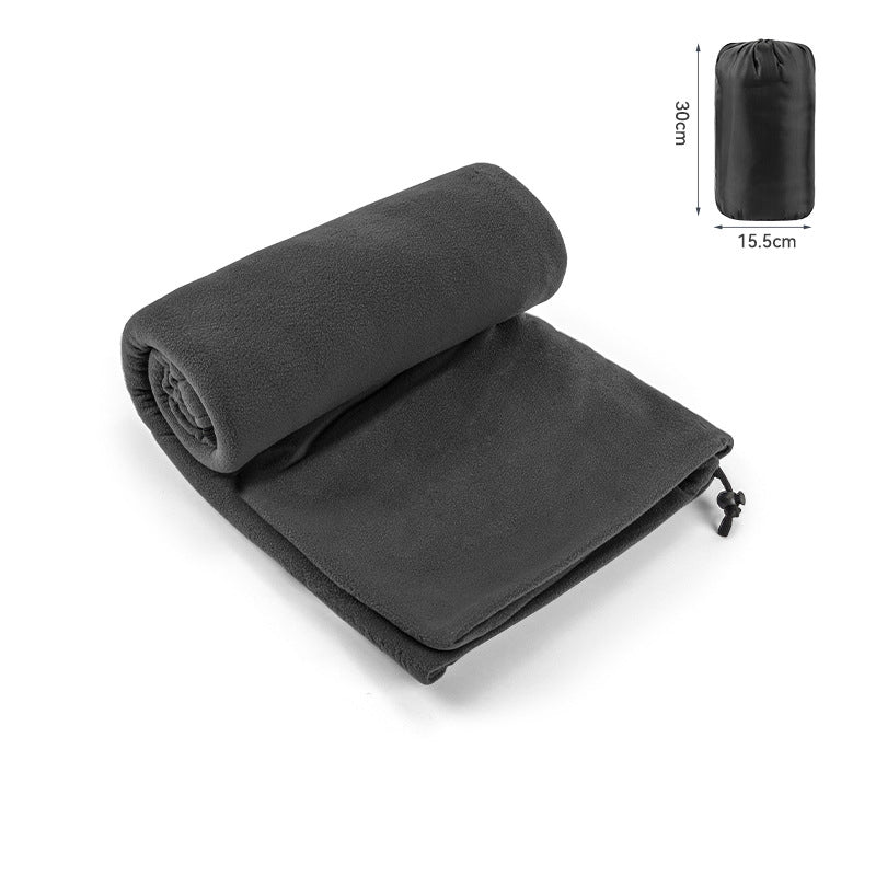 Dark Grey Versatile Double-Sided Fleece Bag Liner - Lightweight & Portable Travel Blanket for Camping & Outdoors