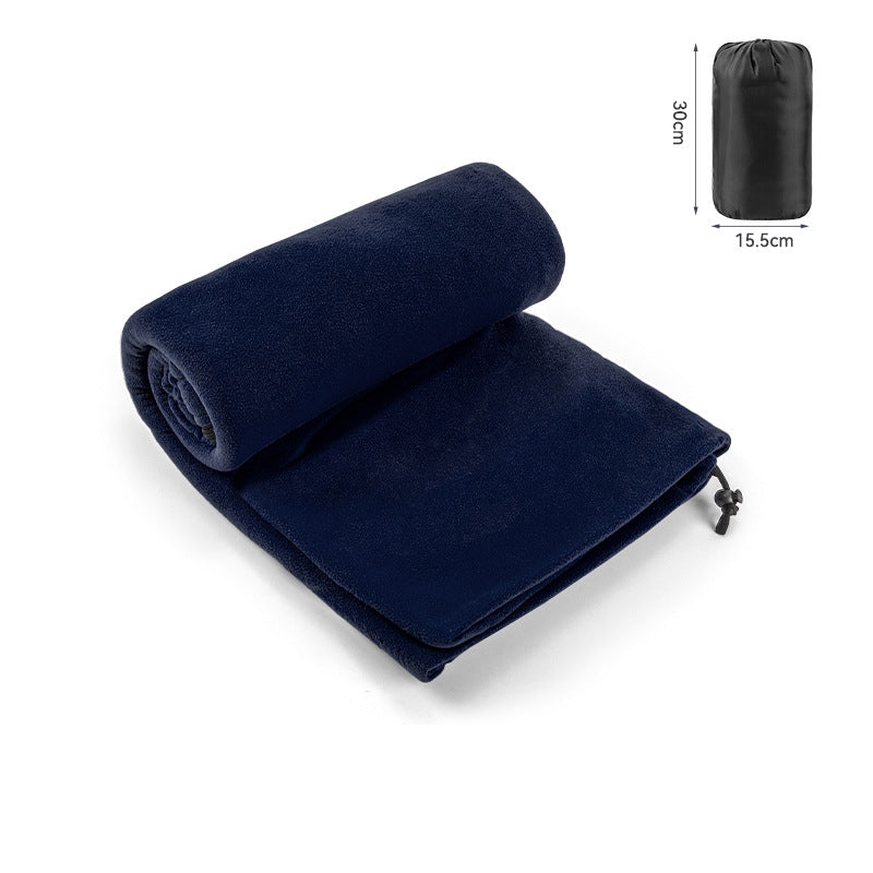 Dark Blue Versatile Double-Sided Fleece Bag Liner - Lightweight & Portable Travel Blanket for Camping & Outdoors
