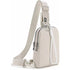 Beige Compact Waterproof Sling Bag - Unisex Mini Crossbody Chest Pack with Adjustable Reversible Strap
