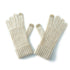 Beige Unisex Touchscreen Ribbed Warm Cycling Windproof Knitted Five-finger Gloves